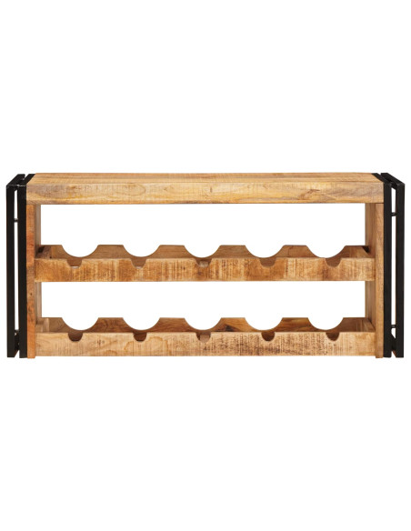 Portabottiglie 100 x 45 x 33 cm Legno di Mango Grezzo Massiccio
