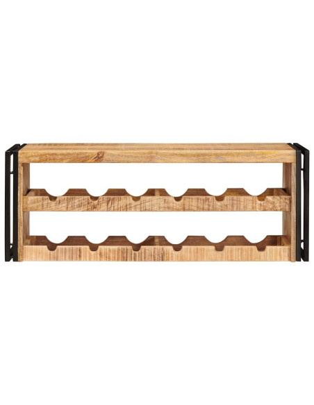 Portabottiglie 100 x 45 x 33 cm Legno di Mango Grezzo Massiccio