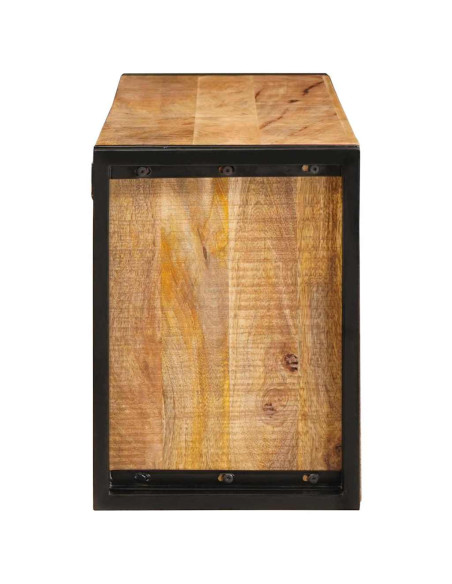 Portabottiglie 100 x 45 x 33 cm Legno di Mango Grezzo Massiccio