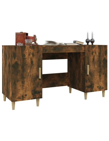 Scrivania Rovere Fumo 140x50x75 cm in Legno Multistrato