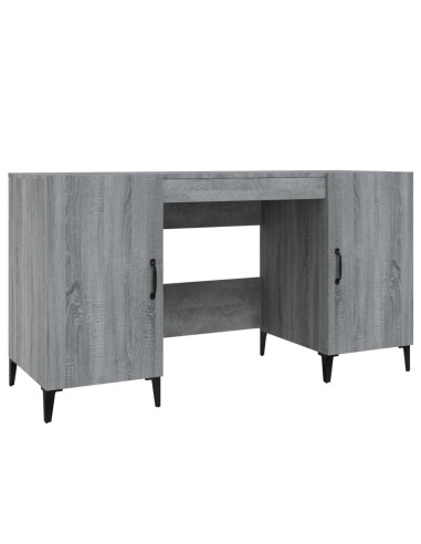 Scrivania Grigio Sonoma 140x50x75 cm in Legno Multistrato