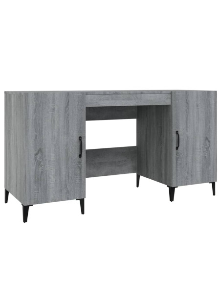 Scrivania Grigio Sonoma 140x50x75 cm in Legno Multistrato