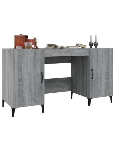 Scrivania Grigio Sonoma 140x50x75 cm in Legno Multistrato