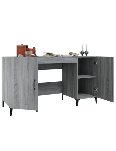 Scrivania Grigio Sonoma 140x50x75 cm in Legno Multistrato