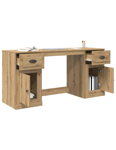 Scrivania con armadietto Rovere artigianale 154,5 x 50 x 75 cm