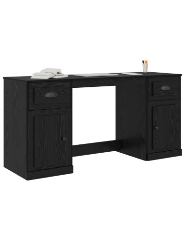 Scrivania con armadietto Rovere Nero 154,5 x 50 x 75 cm