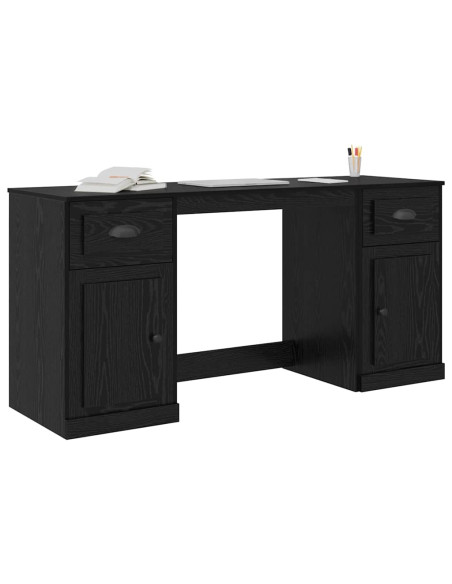 Scrivania con armadietto Rovere Nero 154,5 x 50 x 75 cm