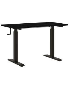 Scrivania con archiviazione Nero e Marrone Scuro 120 x 60 cm 2