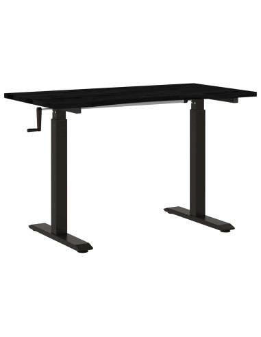 Scrivania con archiviazione Nero e Marrone Scuro 120 x 60 cm