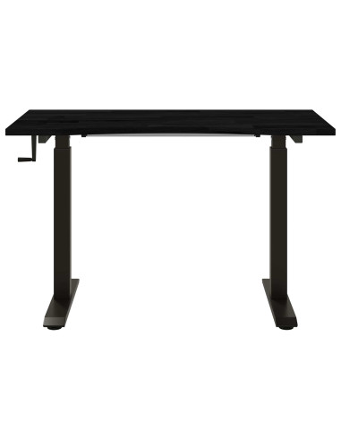 Scrivania con archiviazione Nero e Marrone Scuro 120 x 60 cm
