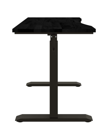 Scrivania con archiviazione Nero e Marrone Scuro 120 x 60 cm