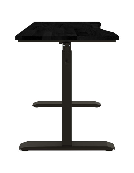 Scrivania con archiviazione Nero e Marrone Scuro 120 x 60 cm