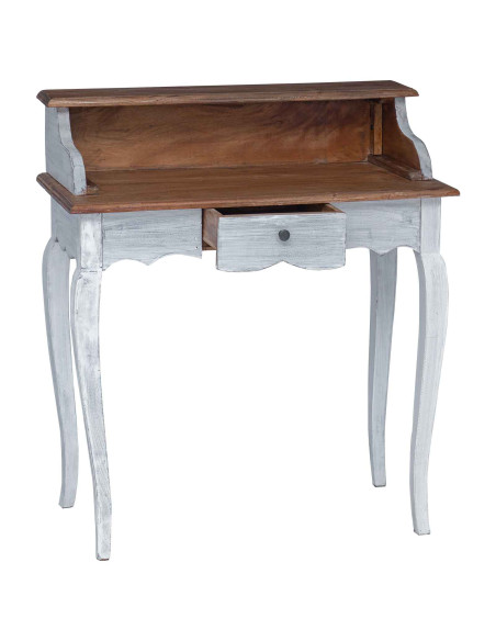 Scrivania con cassetto Marrone e bianco 80 x 40 x 92 cm