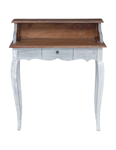 Scrivania con cassetto Marrone e bianco 80 x 40 x 92 cm