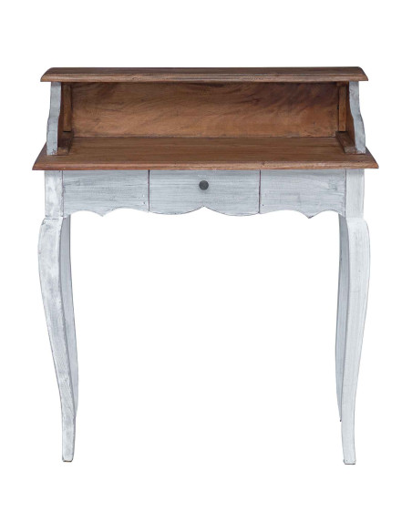 Scrivania con cassetto Marrone e bianco 80 x 40 x 92 cm