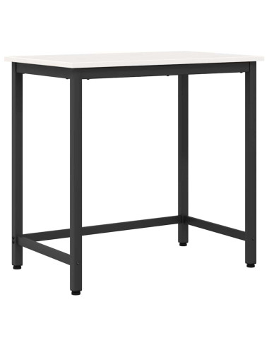 tavolo Bianco 80 x 50 x 77 cm Legno ingegnerizzato e acciaio