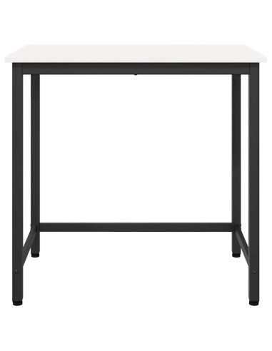 tavolo Bianco 80 x 50 x 77 cm Legno ingegnerizzato e acciaio