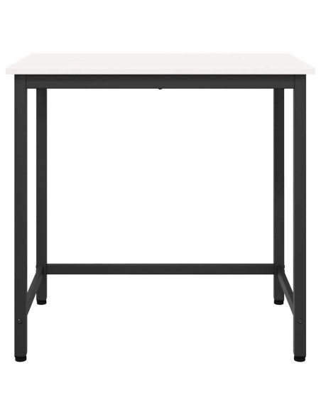 tavolo Bianco 80 x 50 x 77 cm Legno ingegnerizzato e acciaio