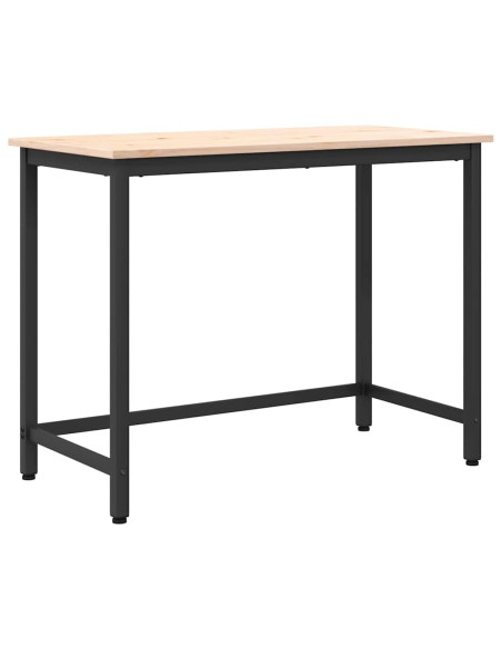 tavolo Naturale 100 x 50 x 77 cm Legno ingegnerizzato e acciaio