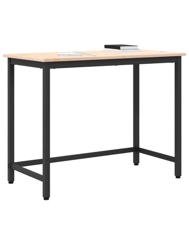 tavolo Naturale 100 x 50 x 77 cm Legno ingegnerizzato e acciaio