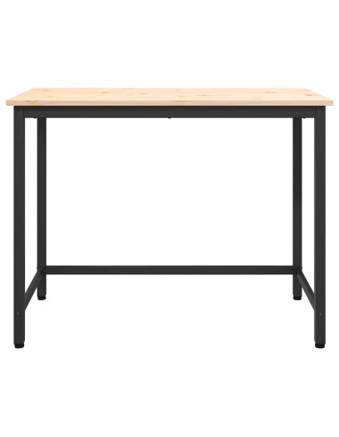 tavolo Naturale 100 x 50 x 77 cm Legno ingegnerizzato e acciaio