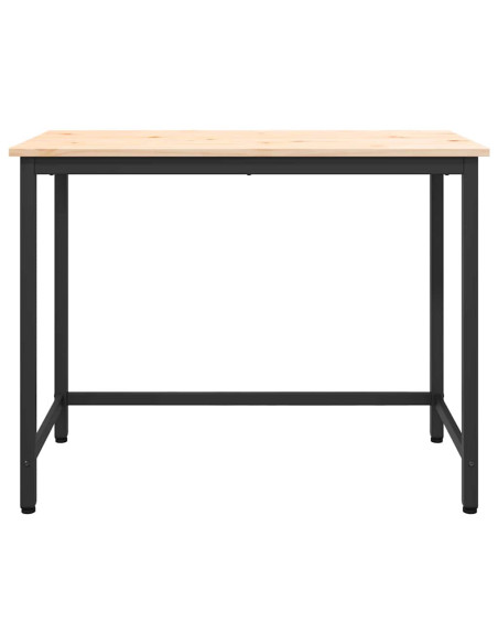tavolo Naturale 100 x 50 x 77 cm Legno ingegnerizzato e acciaio