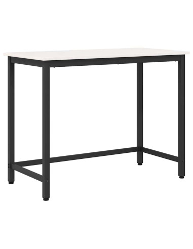 tavolo Bianco 100 x 50 x 77 cm Legno ingegnerizzato e acciaio