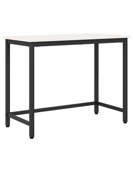 tavolo Bianco 100 x 50 x 77 cm Legno ingegnerizzato e acciaio
