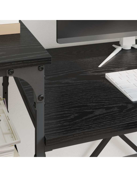 Scrivania Rovere Nero 135 x 50 x 90 cm Legno multistrato