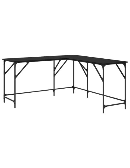 Scrivania Rovere Nero 149 x 149 x 75 cm Legno multistrato