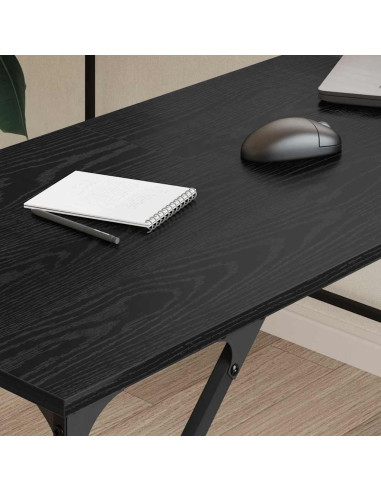 Scrivania Rovere Nero 149 x 149 x 75 cm Legno multistrato