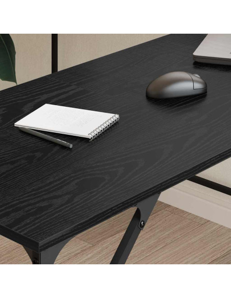Scrivania Rovere Nero 149 x 149 x 75 cm Legno multistrato