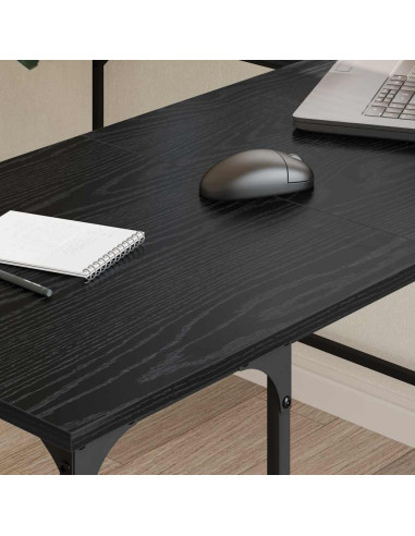 Scrivania Rovere Nero 139 x 139 x 75 cm Legno multistrato