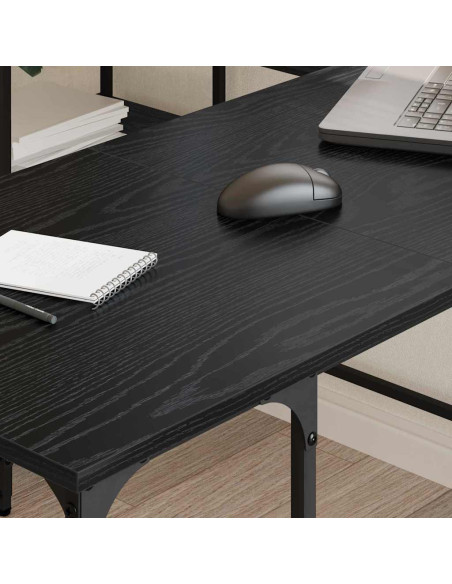 Scrivania Rovere Nero 139 x 139 x 75 cm Legno multistrato