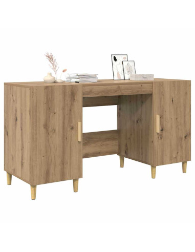 Scrivania Rovere artigianale 140 x 50 x 75 cm Legno multistrato