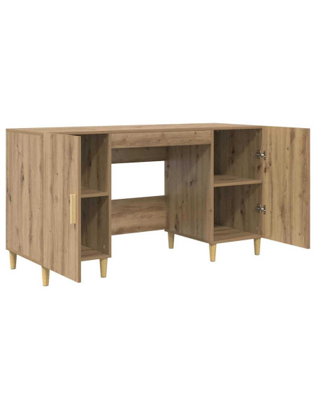 Scrivania Rovere artigianale 140 x 50 x 75 cm Legno multistrato