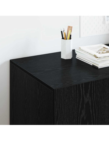 Scrivania Rovere Nero 140 x 50 x 75 cm Legno multistrato