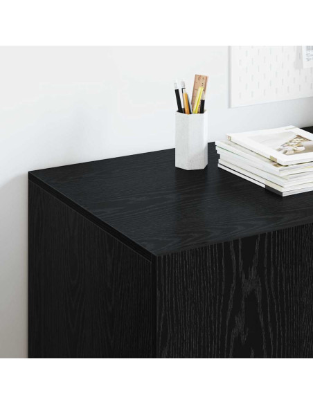 Scrivania Rovere Nero 140 x 50 x 75 cm Legno multistrato