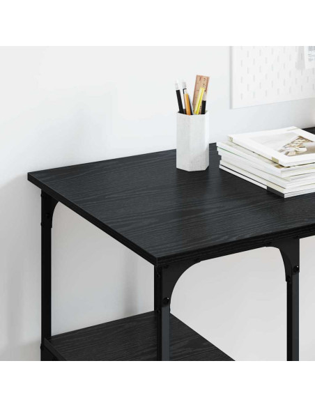 Scrivania Rovere Nero 140 x 50 x 75 cm Legno multistrato