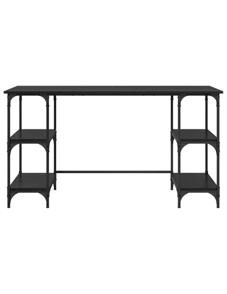 Scrivania Rovere Nero 140 x 50 x 75 cm Legno multistrato