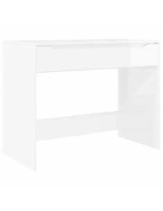 Scrivania Bianco Lucido 100 x 50 x 78 cm Legno multistrato 2