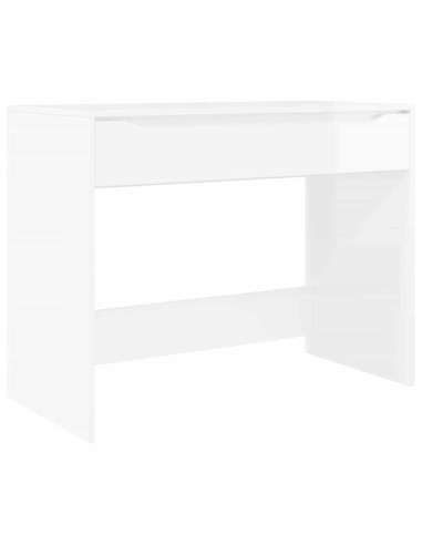Scrivania Bianco Lucido 100 x 50 x 78 cm Legno multistrato
