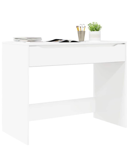Scrivania Bianco Lucido 100 x 50 x 78 cm Legno multistrato