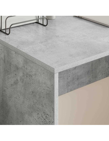 Scrivania Grigio cemento 109 x 50 x 78 cm Legno multistrato