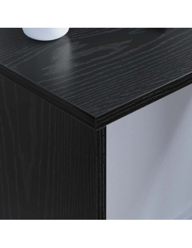 Scrivania a parete Rovere Nero 80 x 45 x 30 cm