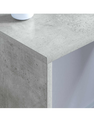 Scrivania a parete Grigio cemento 80 x 45 x 30 cm