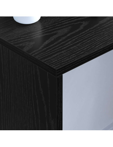 Scrivania a parete Rovere Nero 100 x 45 x 30 cm