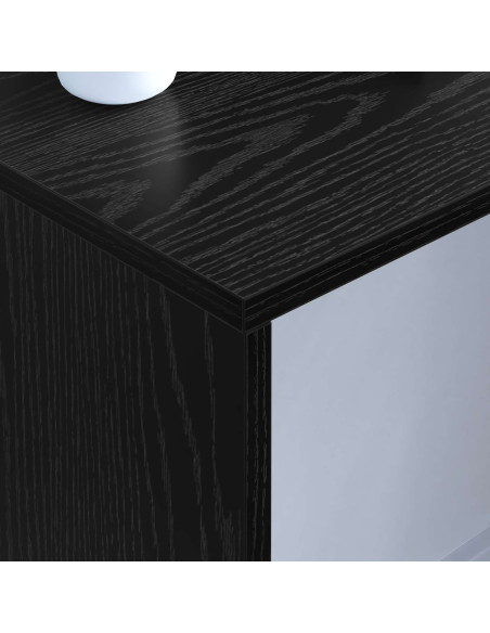 Scrivania a parete Rovere Nero 100 x 45 x 30 cm