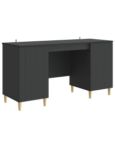 Scrivania Nero 142,5 x 50 x 75 cm Legno ingegnerizzato