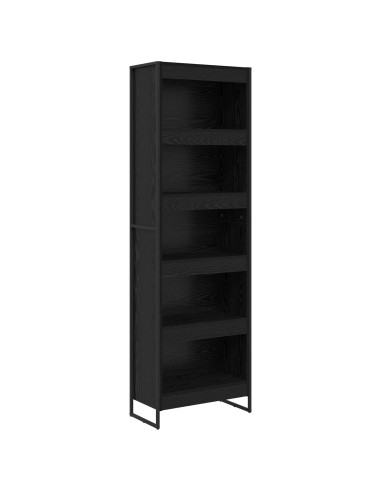 Armadio per Libri 2 pcs Rovere Nero 80 x 30 x 155 cm